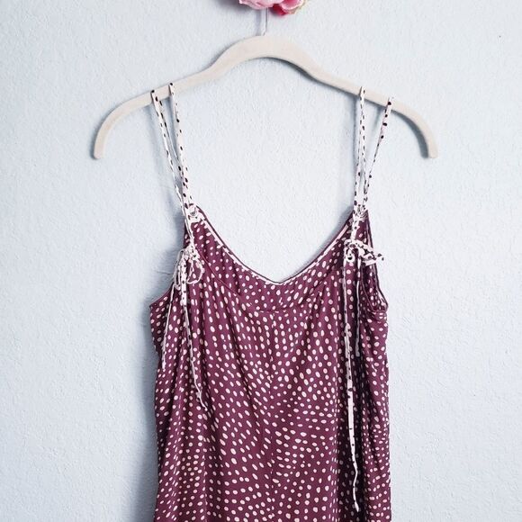 Rag & Bone Dirdre Wine Polka Dot Tank Dress - Picture 6 of 10